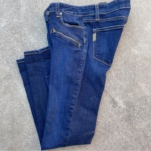 PAIGE💕 indigo, zip dark wash, jeans,  low-rise ankle size 27